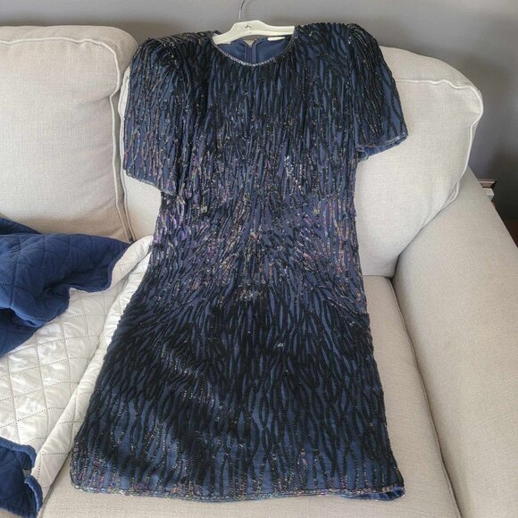 Black Sequin Cocktail Dress - Picture 1 of 3
